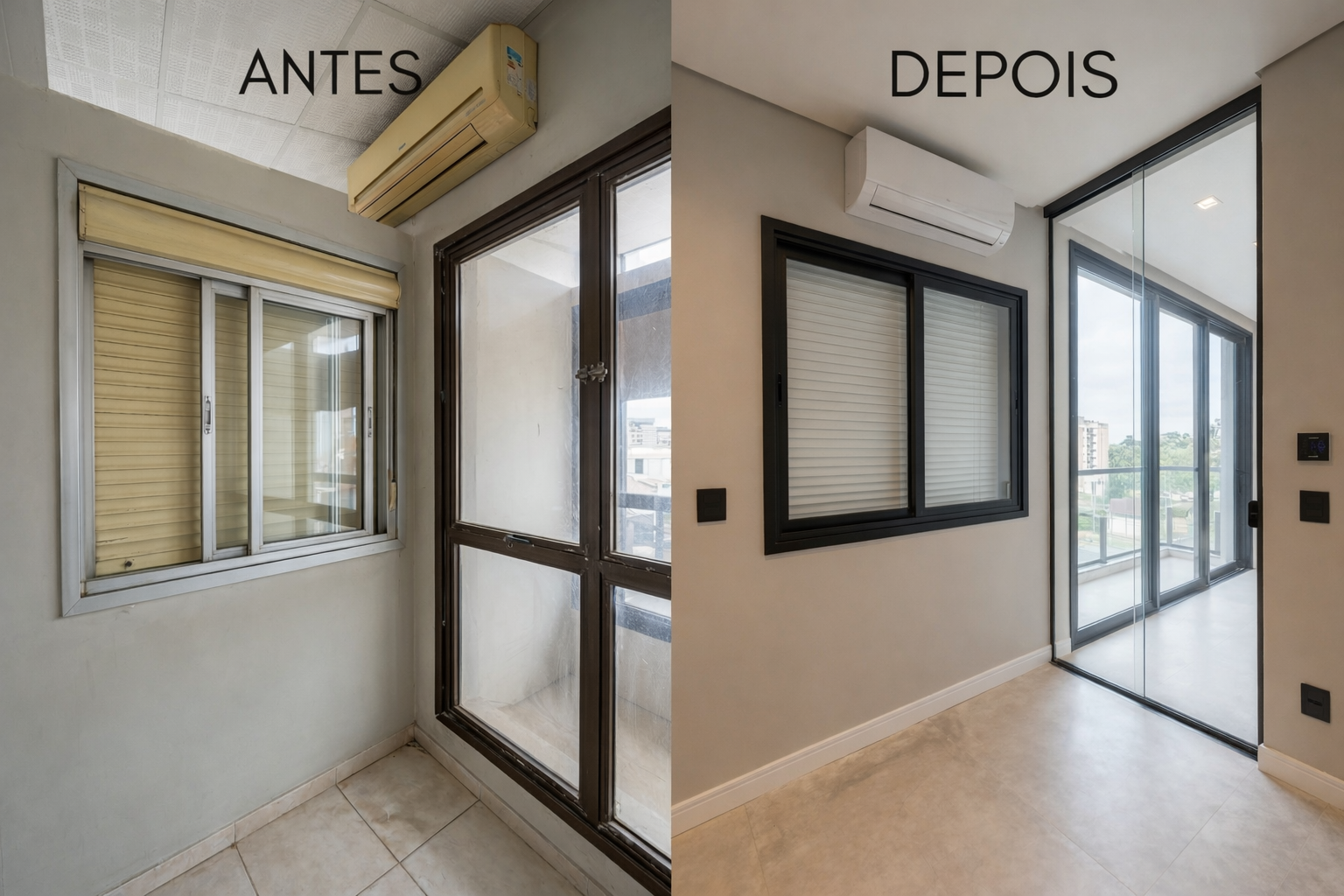Antes e depois — caso 1