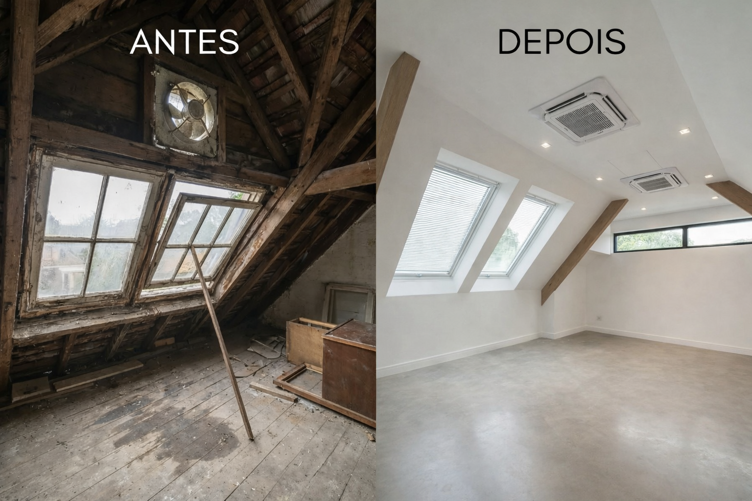 Antes e depois — caso 2