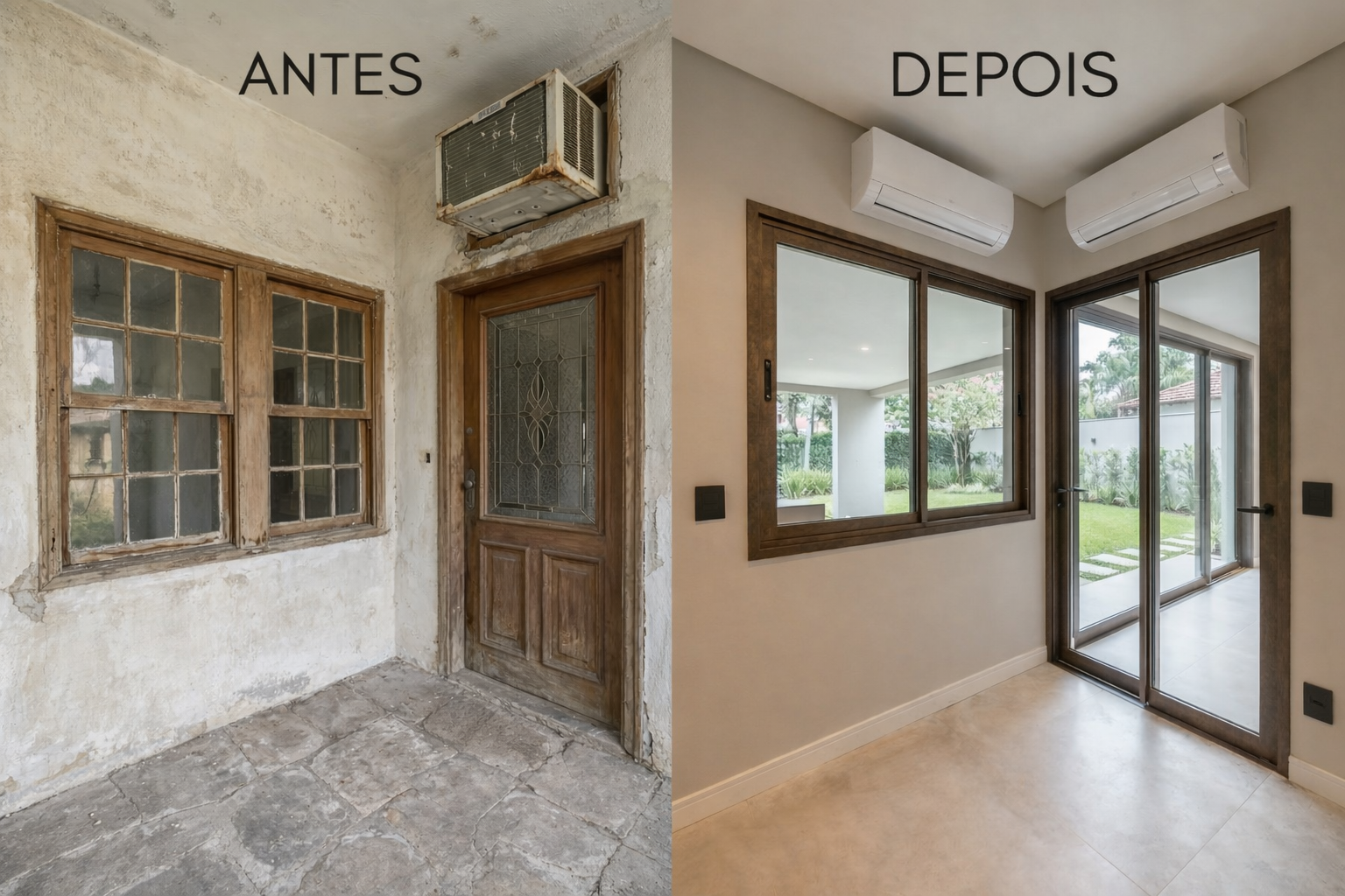 Antes e depois — caso 3